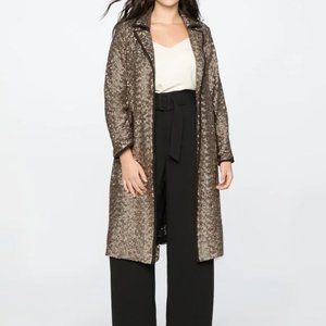 Eloquii Sequin Trench Coat RARE NWOT Size 18/20